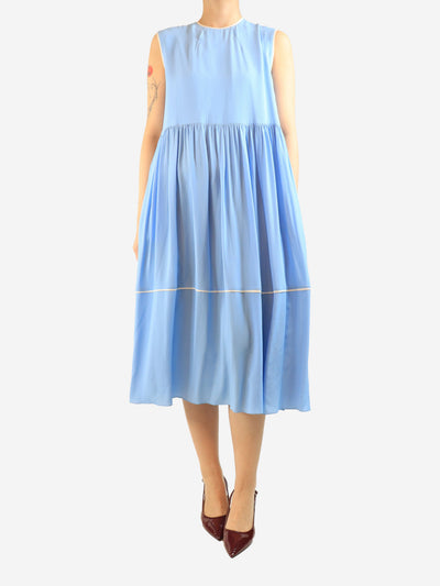Blue sleeveless crepe midi dress - size UK 10 Dresses Marni 