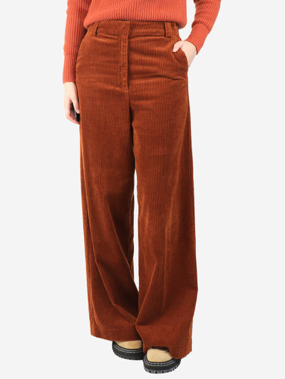 Toffee corduroy trousers - size UK 12