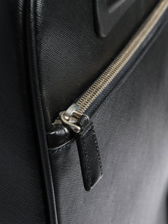 Black Saffiano leather trolley case Luggage & Travel Bags Prada 