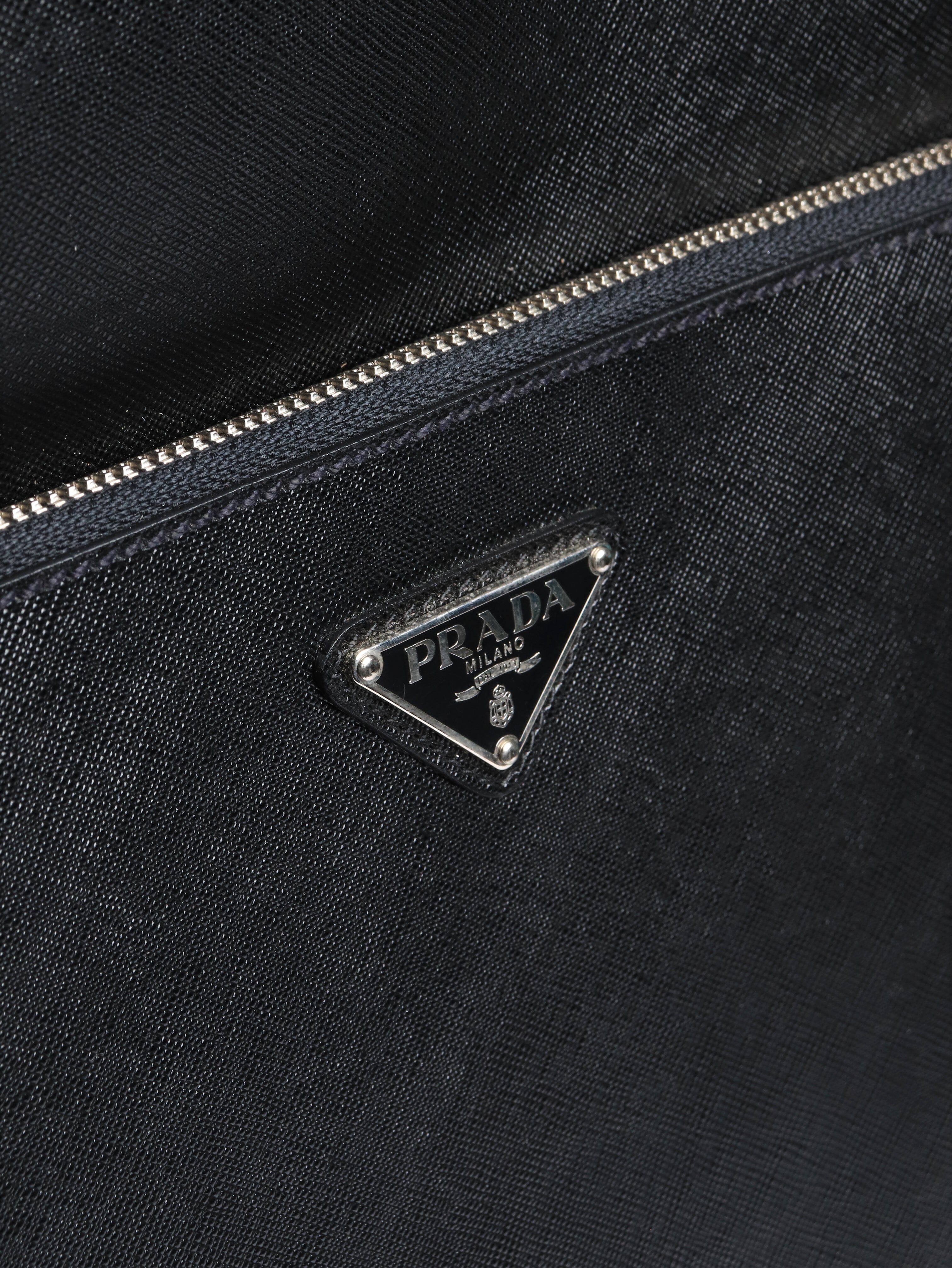 Black Saffiano leather trolley case Luggage & Travel Bags Prada 
