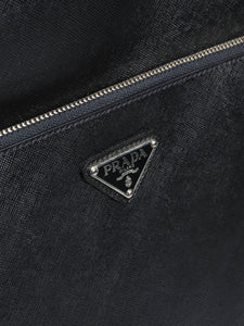 Prada Black Saffiano leather trolley case