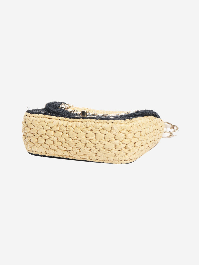 Beige raffia cross-body flap bag Cross-body bags Chanel 
