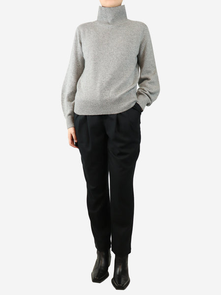 Black tapered-leg trousers - size S alternate image