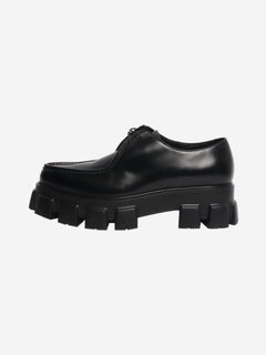 Black platform lace-up shoes - size UK 8 Flat Shoes Prada 