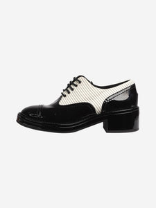 Chanel Black patent leather heeled brogues - size EU 38