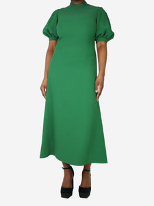 Emilia Wickstead Green halterneck crepe dress - size