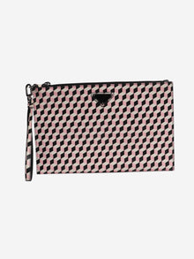 Pink geometric pouch Clutch bags Prada 