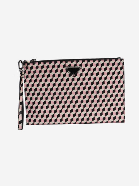 Pink geometric pouch product image