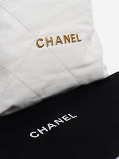White calfskin quilted Large 22 shoulder bag Shoulder bags Chanel 