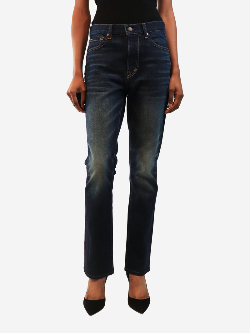 Blue slim jeans - size UK 8
