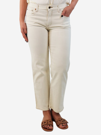 Cream slim jeans - size UK 8 Trousers Khaite 