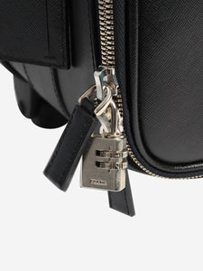 Prada Black Saffiano leather trolley case