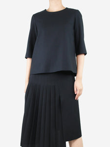 The Row Black wool top - size UK 10