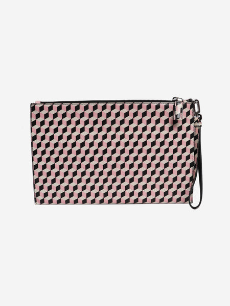 Pink geometric pouch alternate image