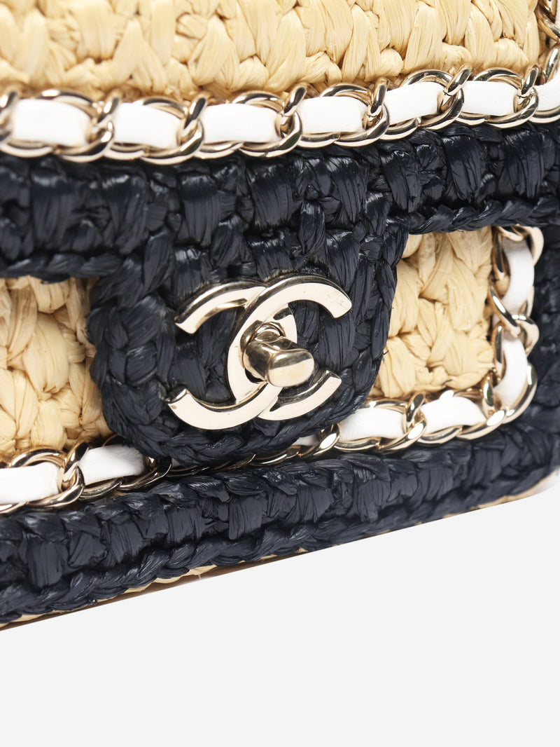 Beige raffia cross-body flap bag Cross-body bags Chanel 
