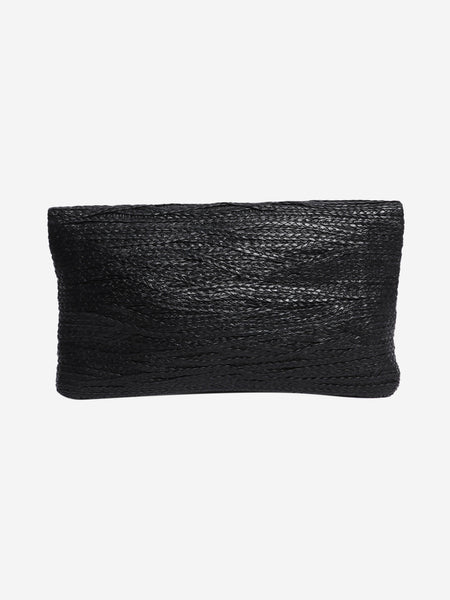 Black braided clutch bag alternate image