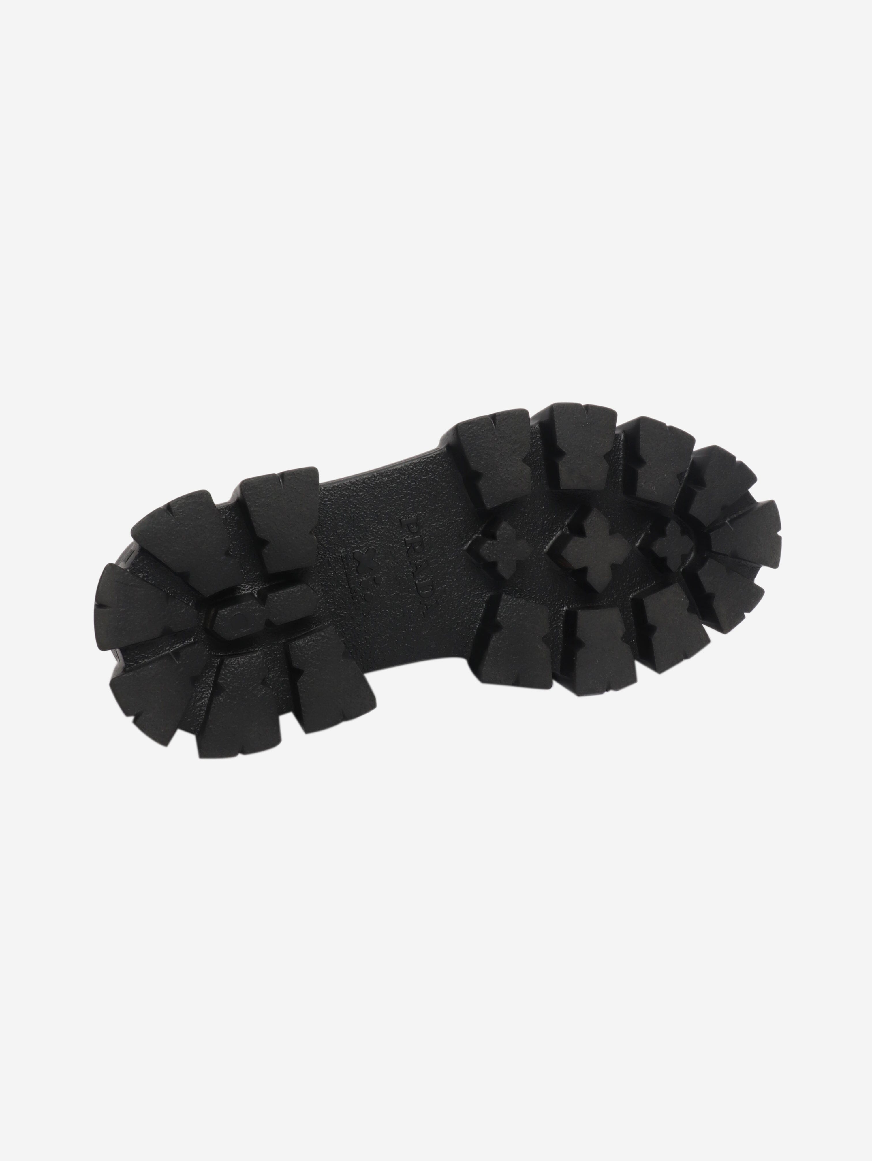 Black platform lace-up shoes - size UK 8 Flat Shoes Prada 