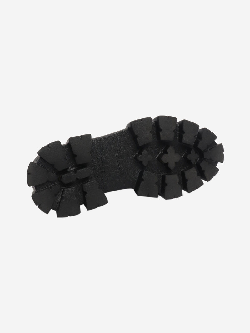 Black platform lace-up shoes - size UK 8 Flat Shoes Prada 