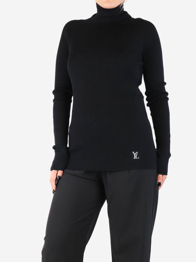 Black ribbed funnel-neck sweater - size Knitwear Louis Vuitton 