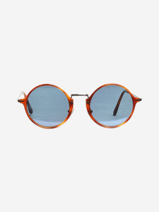 Persol Brown tortoise shell round-frame sunglasses