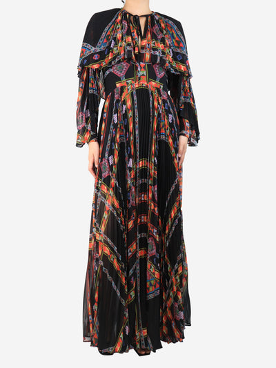 Etro Black pleated maxi dress - size UK 10 Dresses Etro 