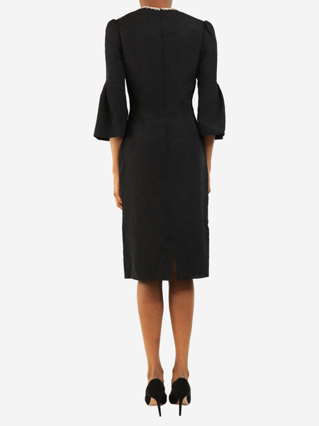 Black crystal embellished lace dress - size UK 8 alternate image