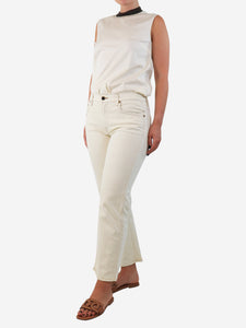 Khaite Cream slim jeans - size UK 8
