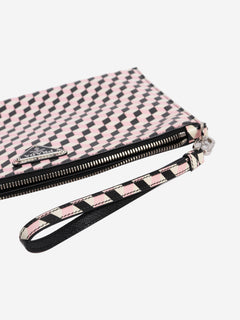 Pink geometric pouch Clutch bags Prada 