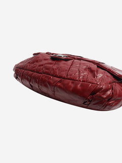 Burgundy 2009 gathered lambskin maxi flap bag Shoulder bags Chanel 