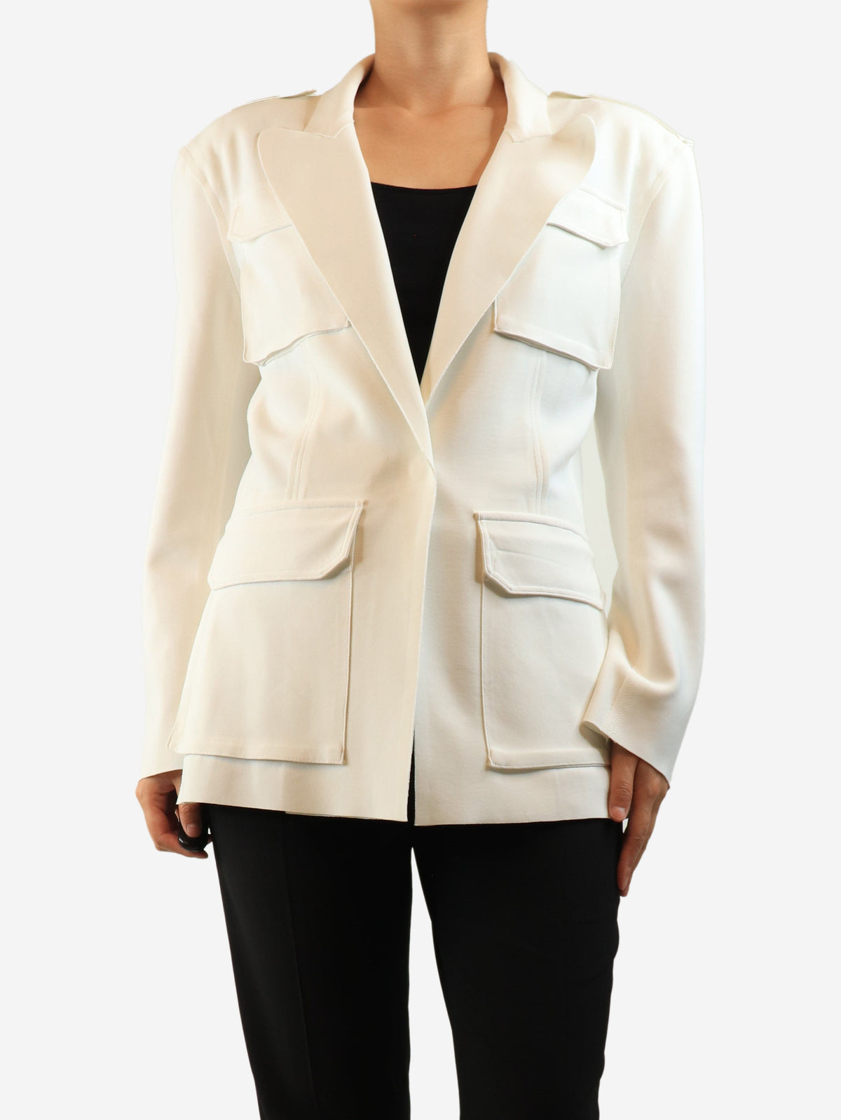 White stretchy jacket - size M Coats & Jackets Norma Kamali 