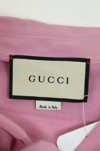 Gucci Pink crepe shirt - size UK 12