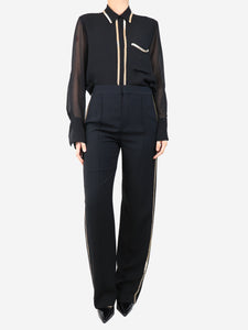 Chloe Black embellished trousers - size UK 8