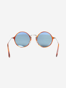 Persol Brown tortoise shell round-frame sunglasses