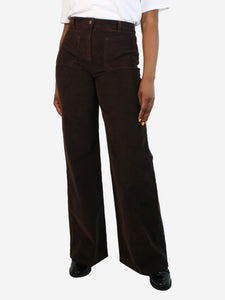 Nili Lotan Brown corduroy trousers - size UK 14