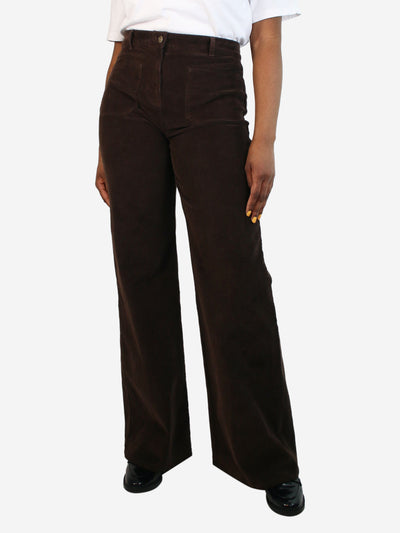 Brown corduroy trousers - size UK 14 Trousers Nili Lotan 