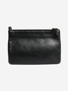 Celine Black Trio leather pouch bag