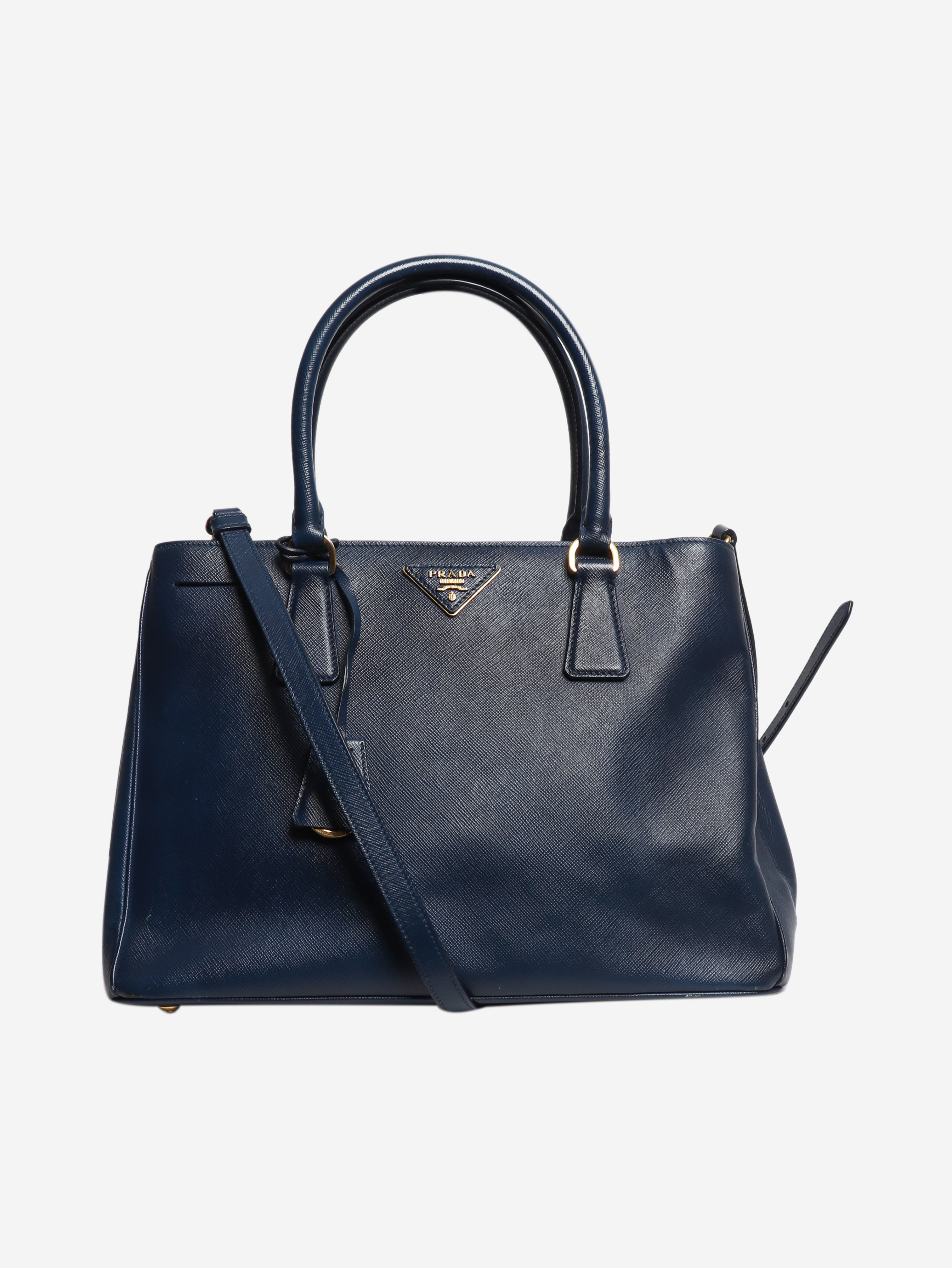 Blue Saffiano leather Galleria 2way bag