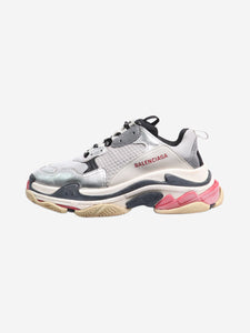 Balenciaga Silver Triple S trainers - size UK 6