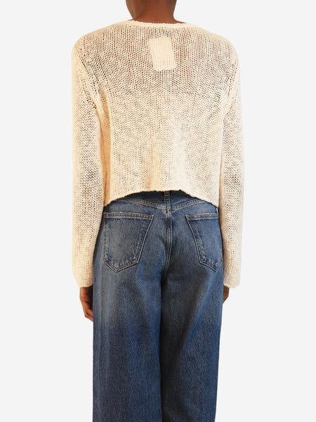 Off-white loose-knit jumper - size S alternate image