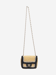 Beige raffia cross-body flap bag Cross-body bags Chanel 