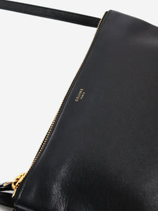 Celine Black Trio leather pouch bag