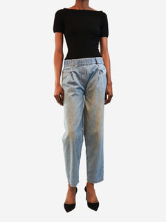Blue denim trousers - size UK 8