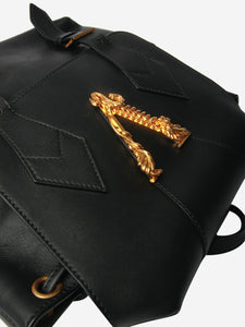 Versace Black leather backpack