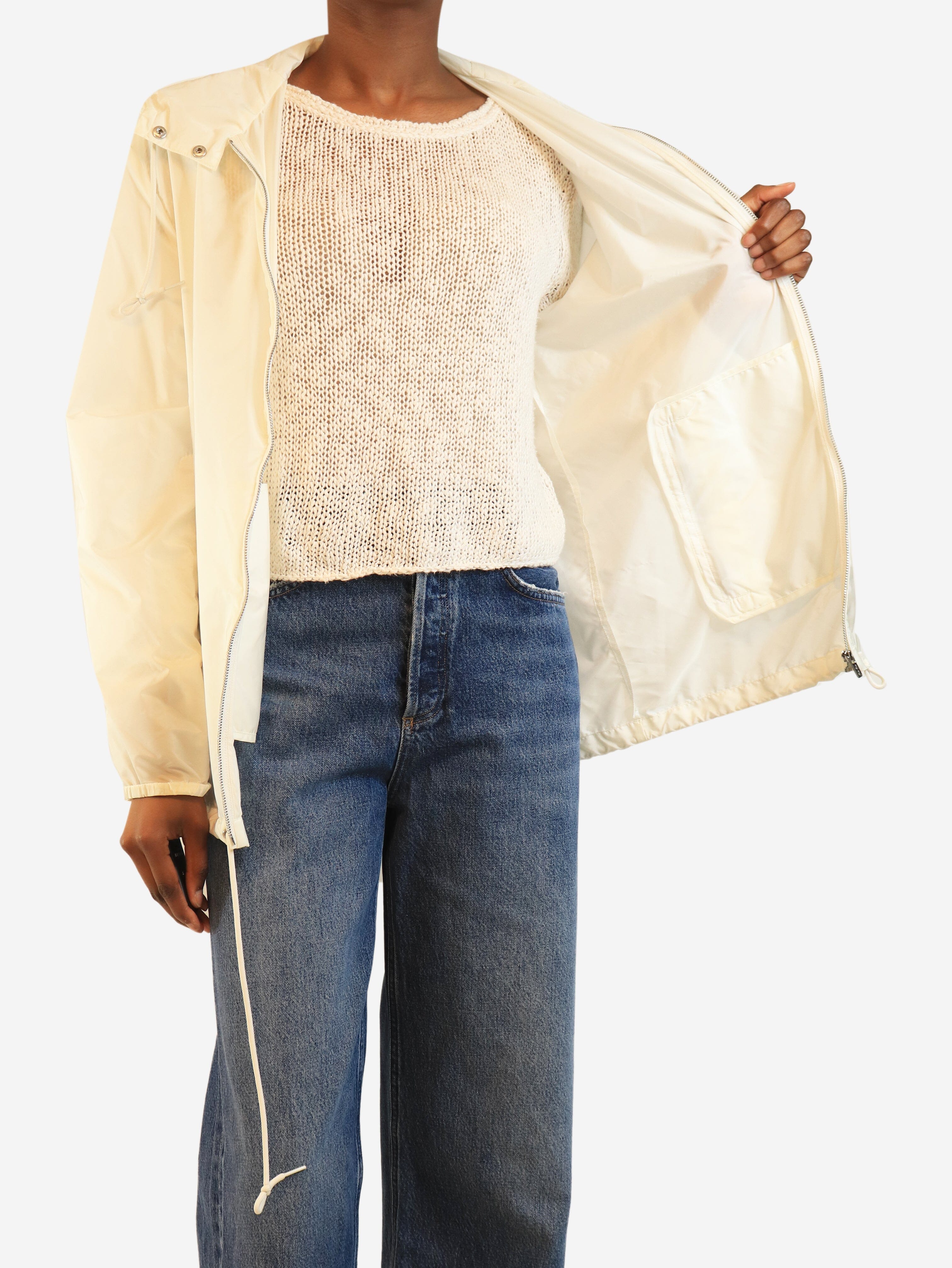White nylon jacket - size UK 8 Coats & Jackets Miu Miu 