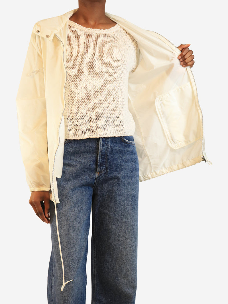 White nylon jacket - size UK 8 Coats & Jackets Miu Miu 