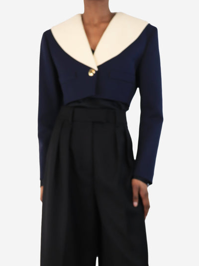 Navy and white cropped blazer - size UK 6 Coats & Jackets Miu Miu 