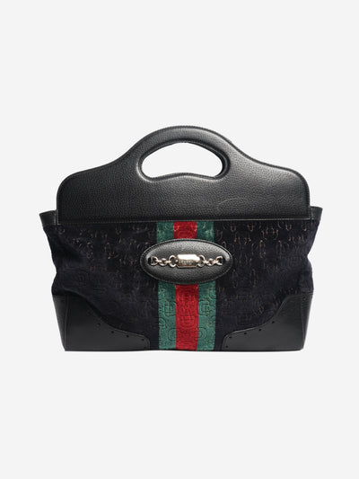 Navy velvet Horsebit tote bag Tote Bags Gucci 