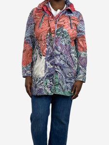 Etro Etro Multi printed hooded windbreaker coat - size UK 12