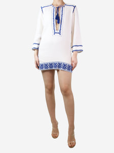 Isabel Marant Etoile White embroidered kaftan dress - size UK 10