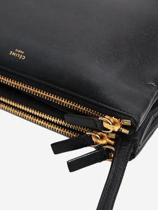 Celine Black Trio leather pouch bag